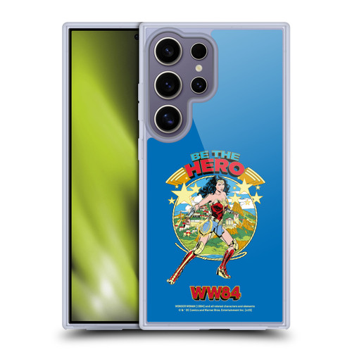 Wonder Woman 1984 Retro Art Be The Hero Soft Gel Case for Samsung Galaxy S25 Ultra & MagSafe