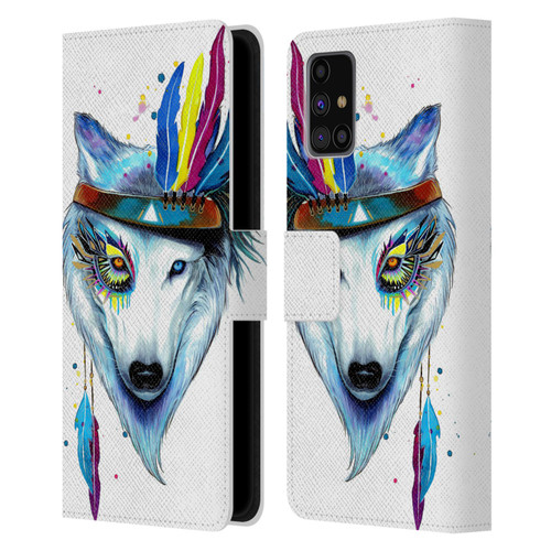 Pixie Cold Animals Warrior Leather Book Wallet Case Cover For Samsung Galaxy M31s (2020)