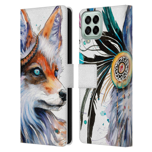 Pixie Cold Animals Fox Leather Book Wallet Case Cover For Samsung Galaxy M33 (2022)