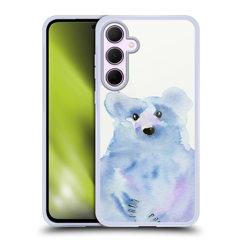 Wyanne Nature Portraits II Blue Watercolour Bear Soft Gel Case for Samsung Galaxy A35 5G
