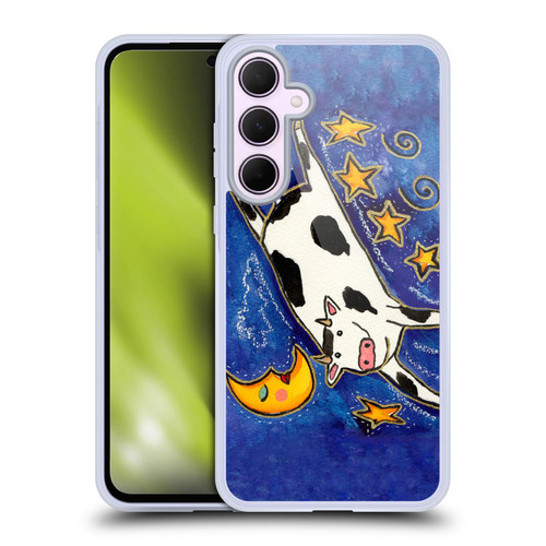 Wyanne Nature Portraits II Moon and Cow Soft Gel Case for Samsung Galaxy A35 5G