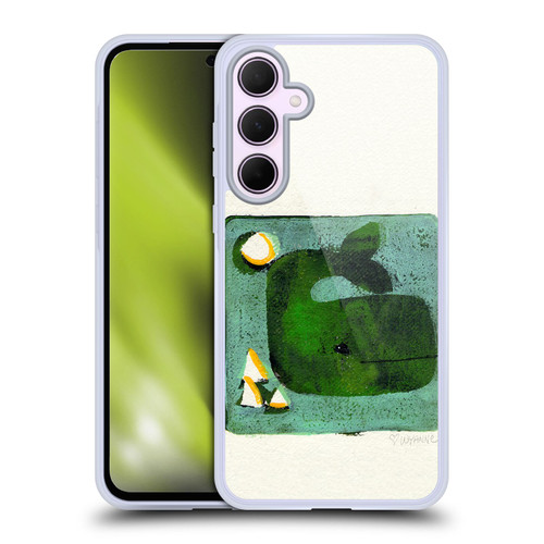 Wyanne Nature Portraits II Green Whale Monoprint Soft Gel Case for Samsung Galaxy A35 5G