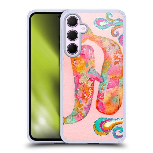 Wyanne Nature Portraits II Pink Whales Soft Gel Case for Samsung Galaxy A35 5G