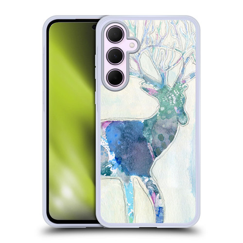 Wyanne Nature Portraits II Watercolour Blue Deer Soft Gel Case for Samsung Galaxy A35 5G