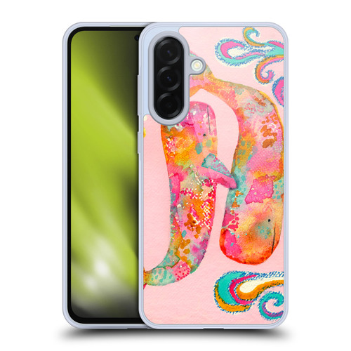 Wyanne Nature Portraits II Pink Whales Soft Gel Case for Samsung Galaxy A36 5G