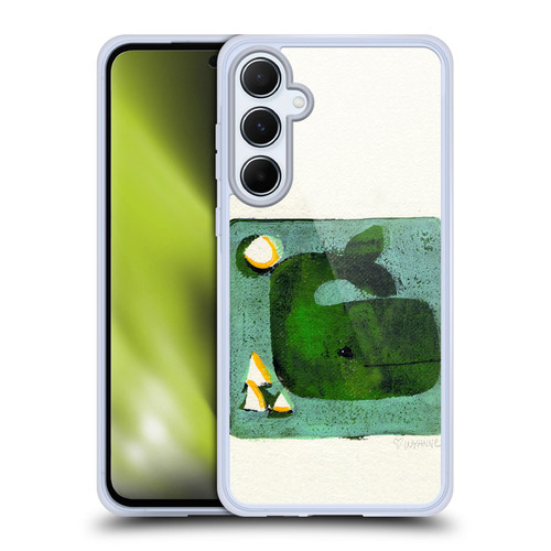 Wyanne Nature Portraits II Green Whale Monoprint Soft Gel Case for Samsung Galaxy A55 5G