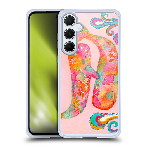 Wyanne Nature Portraits II Pink Whales Soft Gel Case for Samsung Galaxy A55 5G
