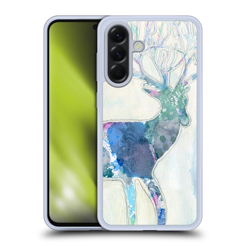 Wyanne Nature Portraits II Watercolour Blue Deer Soft Gel Case for Samsung Galaxy A56 5G