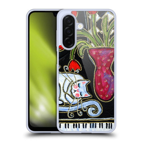Wyanne Cat Kitty Asleep On The Piano Soft Gel Case for Samsung Galaxy A26 5G