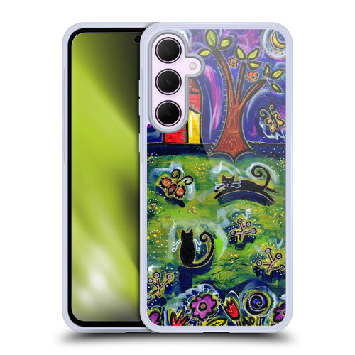 Wyanne Cat Barnyard Kitties At Midnight Soft Gel Case for Samsung Galaxy A35 5G