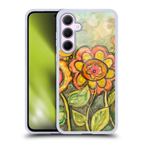 Wyanne Nature Orange and Yellow Flowers Soft Gel Case for Samsung Galaxy A35 5G