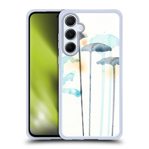 Wyanne Nature Blue Botanical Watercolour Soft Gel Case for Samsung Galaxy A55 5G
