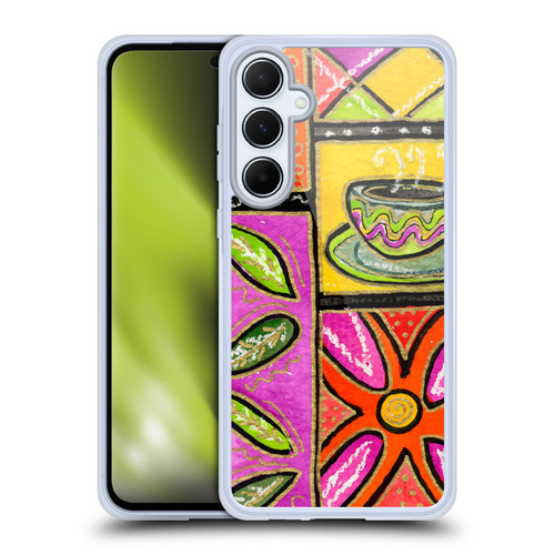 Wyanne Nature Happy Coffee & Flowers Soft Gel Case for Samsung Galaxy A55 5G
