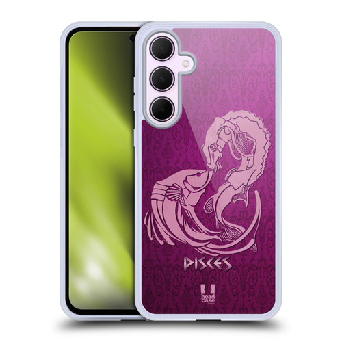 Head Case Designs Zodiac Signs Pisces Soft Gel Case for Samsung Galaxy A35 5G