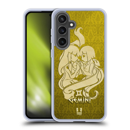 Head Case Designs Zodiac Signs Gemini Soft Gel Case for Samsung Galaxy S24 FE & MagSafe