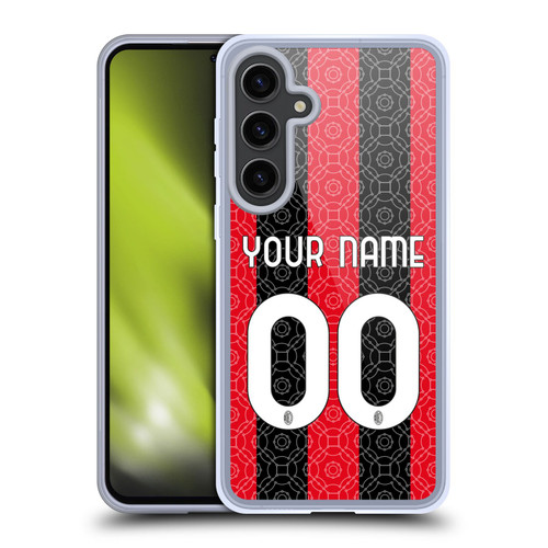 Custom Customised Personalised AC Milan 2020/21 Kit Home Soft Gel Case for Samsung Galaxy S24+ 5G & MagSafe