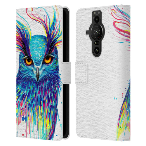 Pixie Cold Animals Into The Blue Leather Book Wallet Case Cover For Sony Xperia Pro-I