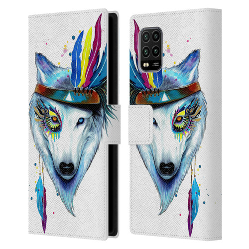 Pixie Cold Animals Warrior Leather Book Wallet Case Cover For Xiaomi Mi 10 Lite 5G