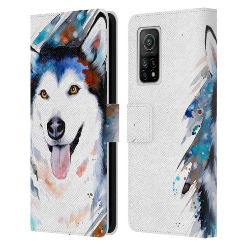 Pixie Cold Animals Husky Leather Book Wallet Case Cover For Xiaomi Mi 10T 5G