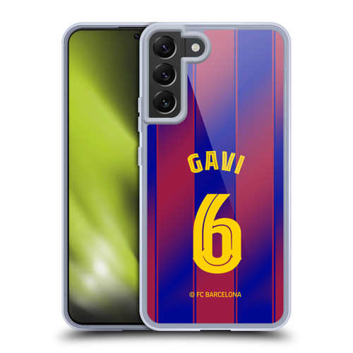 FC Barcelona 2025/26 Players Home Kit Gavi Soft Gel Case for Samsung Galaxy S22+ 5G & MagSafe