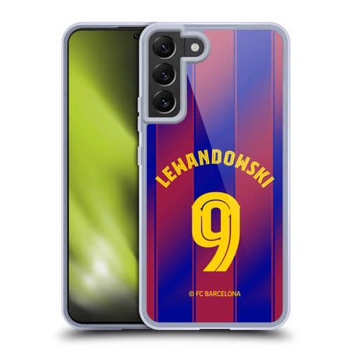 FC Barcelona 2025/26 Players Home Kit Robert Lewandowski Soft Gel Case for Samsung Galaxy S22+ 5G & MagSafe