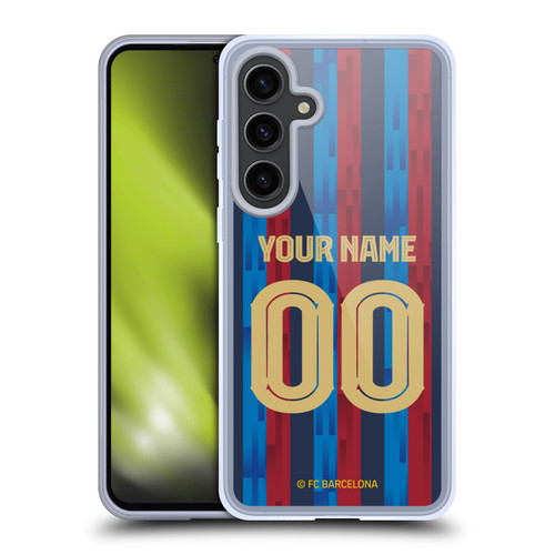 Custom Customised Personalised FC Barcelona 2022/23 Kit Home Soft Gel Case for Samsung Galaxy S24+ 5G