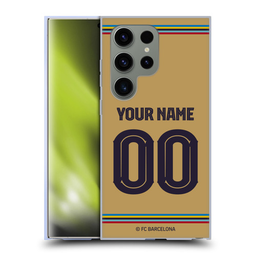 Custom Customised Personalised FC Barcelona 2022/23 Kit Away Soft Gel Case for Samsung Galaxy S24 Ultra 5G