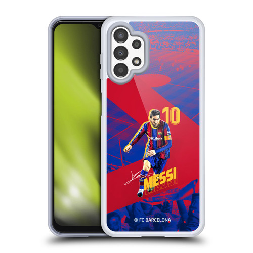 FC Barcelona 2020/21 First Team Group 1 Lionel Messi Soft Gel Case for Samsung Galaxy A13 (2022)