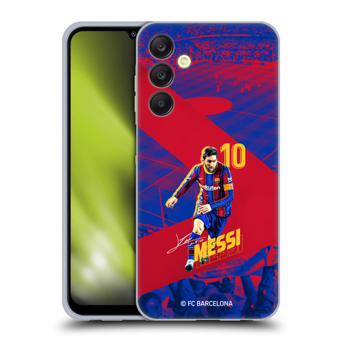 FC Barcelona 2020/21 First Team Group 1 Lionel Messi Soft Gel Case for Samsung Galaxy A25 5G