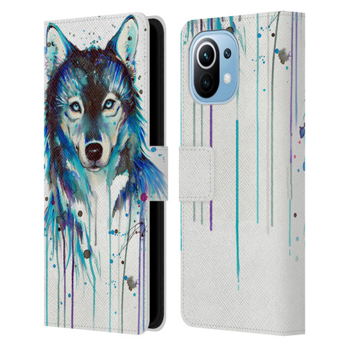 Pixie Cold Animals Ice Wolf Leather Book Wallet Case Cover For Xiaomi Mi 11