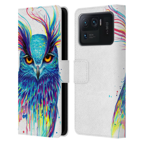 Pixie Cold Animals Into The Blue Leather Book Wallet Case Cover For Xiaomi Mi 11 Ultra