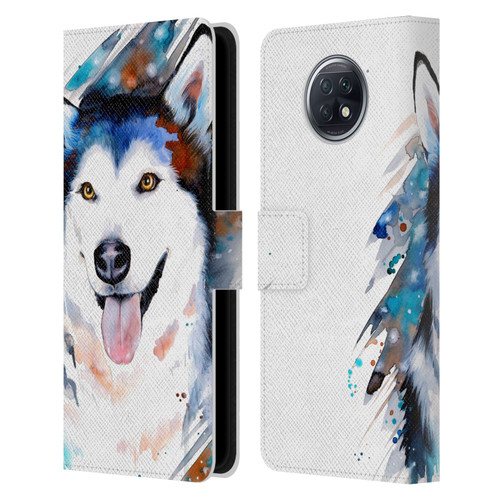 Pixie Cold Animals Husky Leather Book Wallet Case Cover For Xiaomi Redmi Note 9T 5G