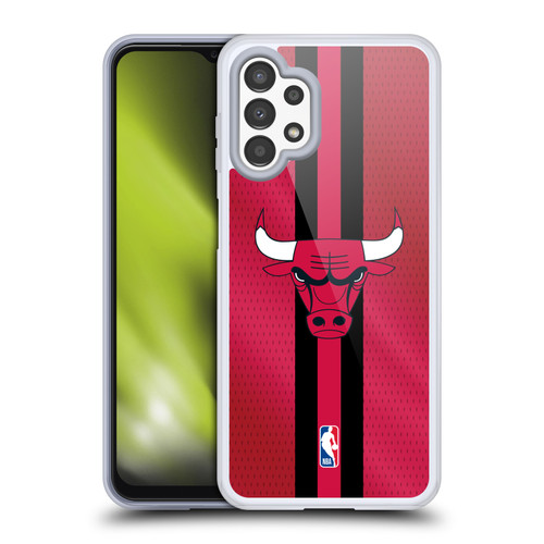 NBA Chicago Bulls Stripes Soft Gel Case for Samsung Galaxy A13 (2022)