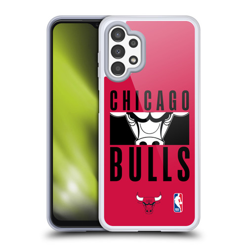 NBA Chicago Bulls Typography Soft Gel Case for Samsung Galaxy A13 (2022)