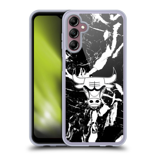 NBA Chicago Bulls Black Marble Soft Gel Case for Samsung Galaxy A14 5G