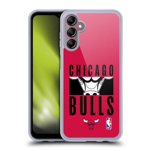 NBA Chicago Bulls Typography Soft Gel Case for Samsung Galaxy A14 5G