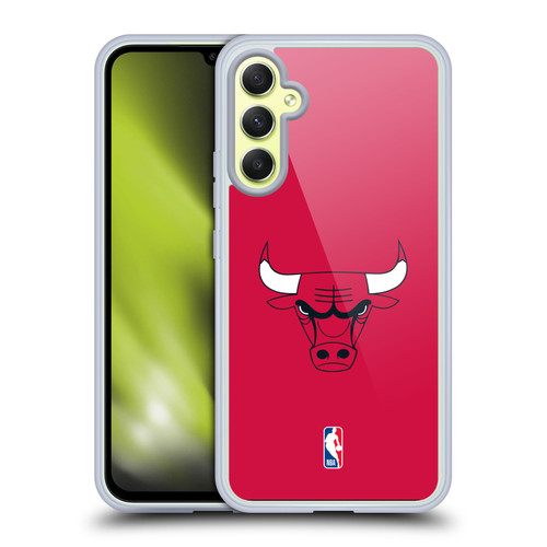 NBA Chicago Bulls Plain Soft Gel Case for Samsung Galaxy A34 5G