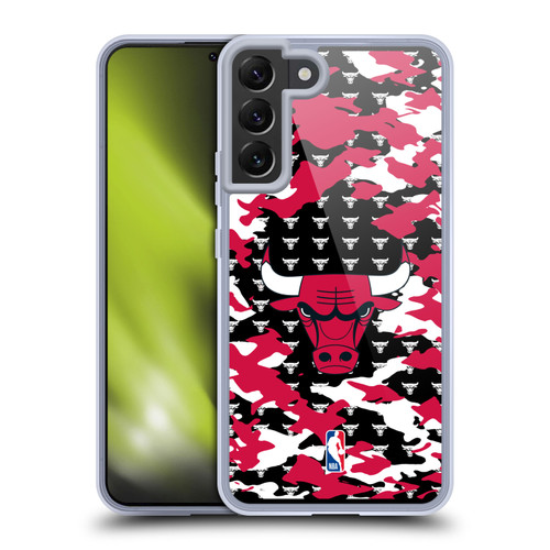 NBA Chicago Bulls Camouflage Soft Gel Case for Samsung Galaxy S22+ 5G & MagSafe