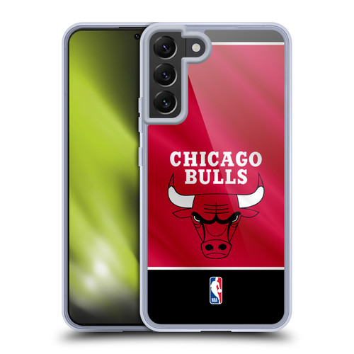 NBA Chicago Bulls Horizontal Banner Soft Gel Case for Samsung Galaxy S22+ 5G & MagSafe