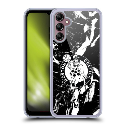 NBA Boston Celtics Black Marble Soft Gel Case for Samsung Galaxy A14 5G