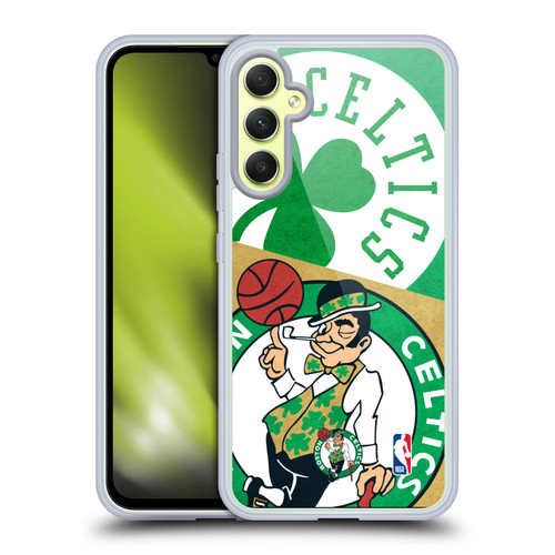 NBA Boston Celtics Half Oversized Soft Gel Case for Samsung Galaxy A34 5G
