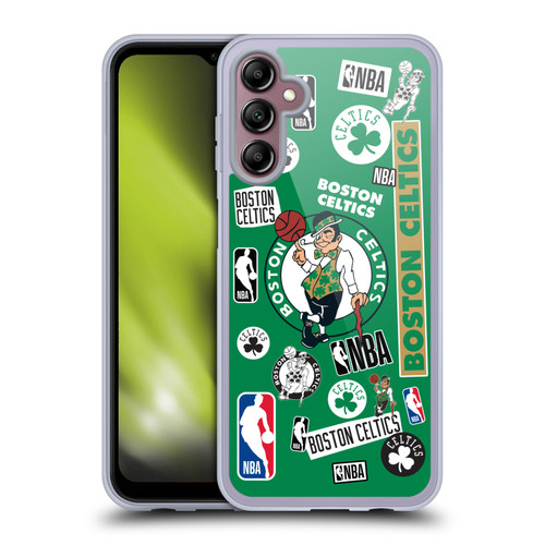 NBA Boston Celtics Sticker Collage Soft Gel Case for Samsung Galaxy A14 5G