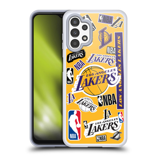 NBA Los Angeles Lakers Sticker Collage Soft Gel Case for Samsung Galaxy A13 (2022)