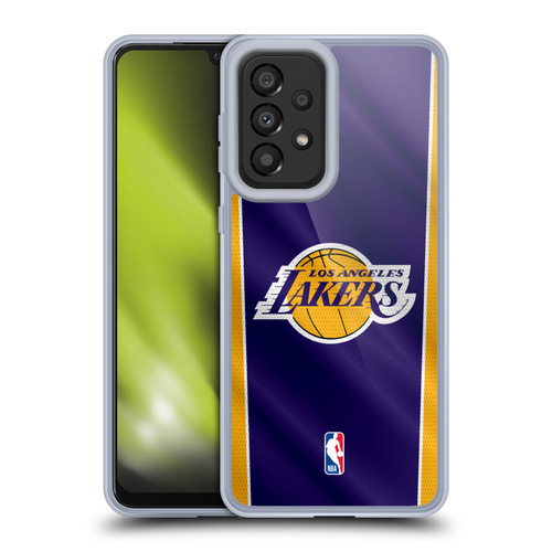 NBA Los Angeles Lakers Vertical Banner Soft Gel Case for Samsung Galaxy A33 5G (2022)