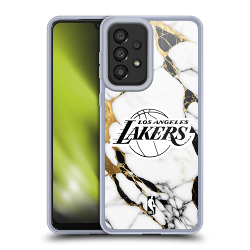 NBA Los Angeles Lakers White Marble Soft Gel Case for Samsung Galaxy A33 5G (2022)