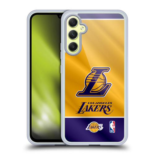 NBA Los Angeles Lakers Horizontal Banner Soft Gel Case for Samsung Galaxy A34 5G