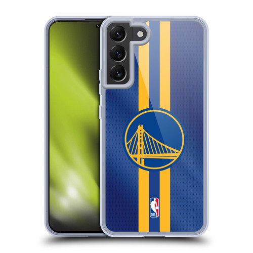 NBA Golden State Warriors Stripes Soft Gel Case for Samsung Galaxy S22+ 5G & MagSafe
