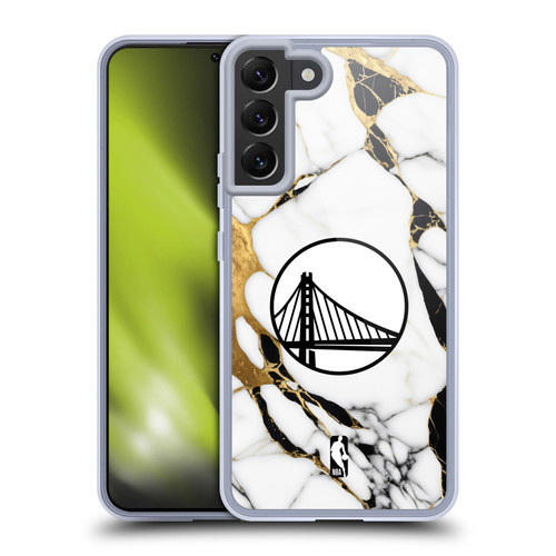NBA Golden State Warriors White Marble Soft Gel Case for Samsung Galaxy S22+ 5G & MagSafe