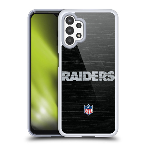 NFL Las Vegas Raiders Logo Distressed Look Soft Gel Case for Samsung Galaxy A13 (2022)