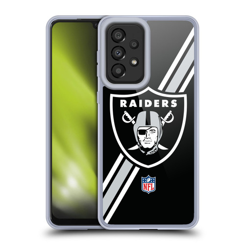 NFL Las Vegas Raiders Logo Stripes Soft Gel Case for Samsung Galaxy A33 5G (2022)